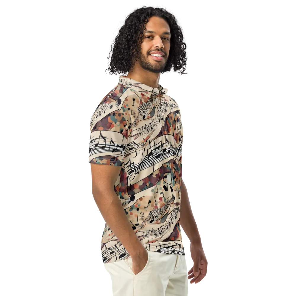 Melody Current on Men's Slim Fit Polo Shirt — Right Front