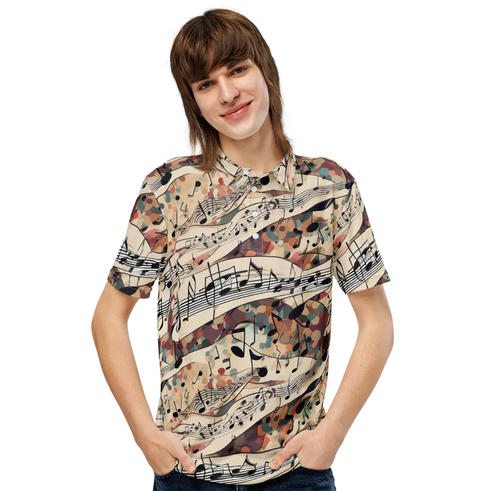 Melody Current on Men's Slim Fit Polo Shirt — Front
