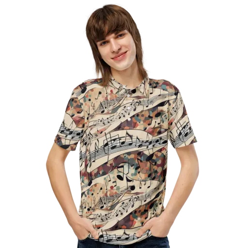 Melody Current on a Men's Slim Fit Polo Shirt