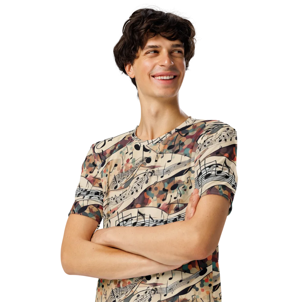 Melody Current on Men's Crew Neck T-Shirt — Left Front