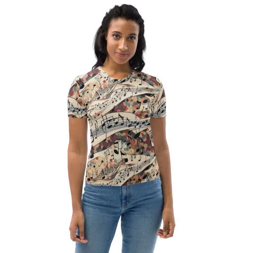 Melody Current on a Women's Crew Neck T-Shirt