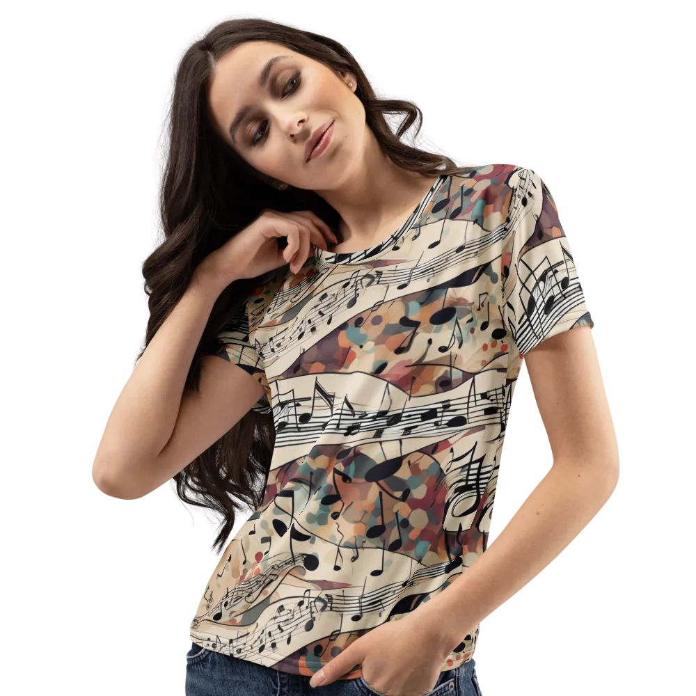 Melody Current on Women's Crew Neck T-Shirt — Left Front