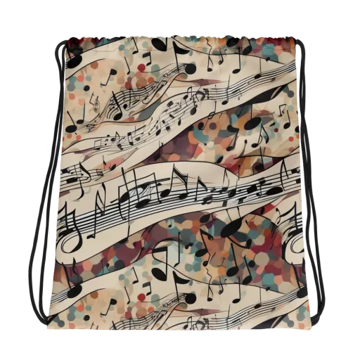 Melody Current on a Drawstring Bag