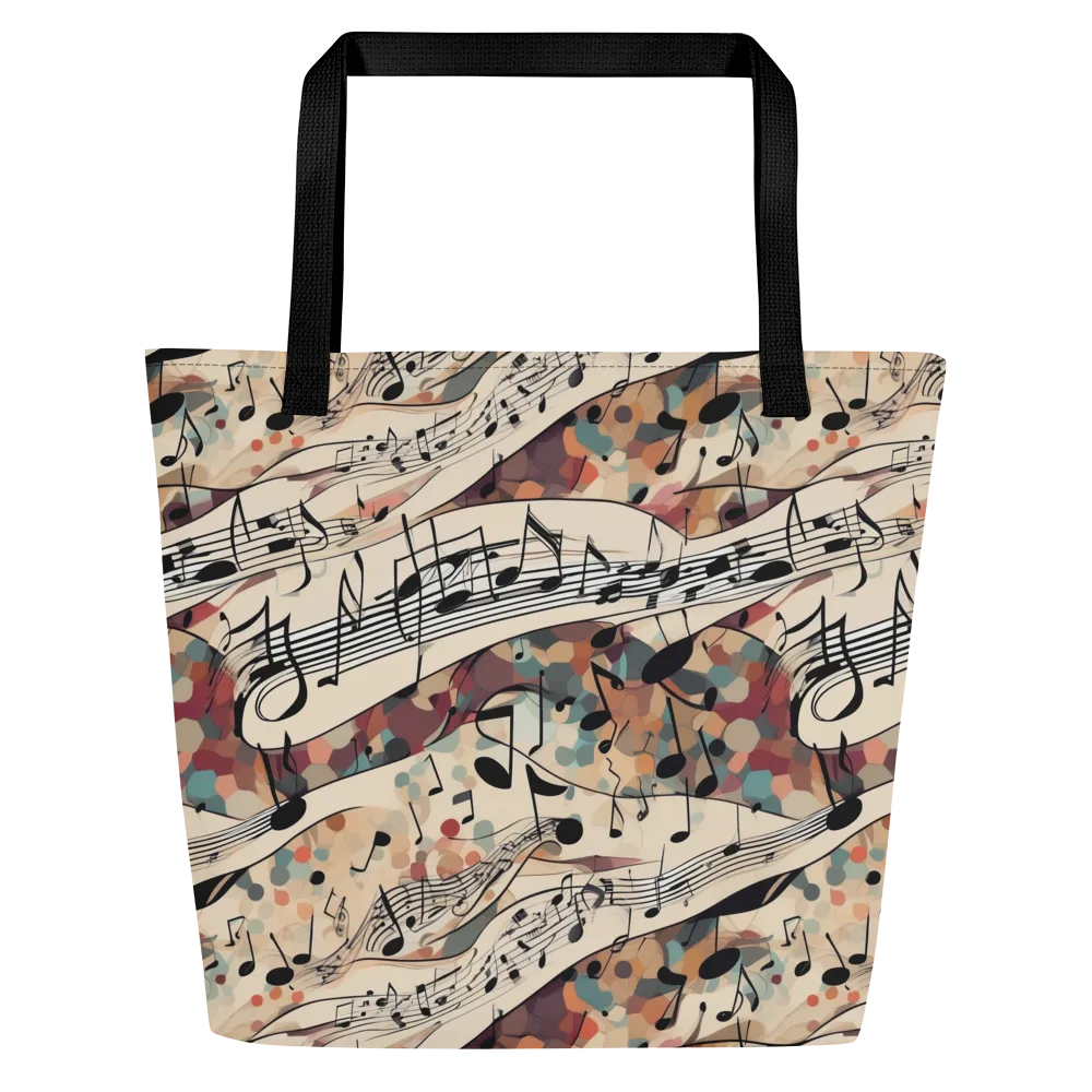 Melody Current on Large Tote Bag W/ Pocket — Front