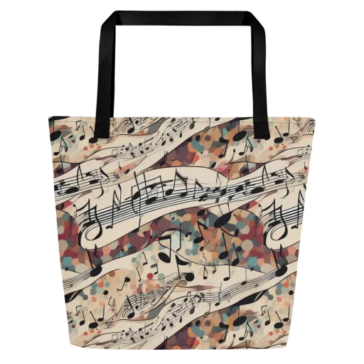 Melody Current on a Large Tote Bag W/ Pocket