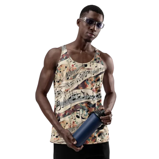 Melody Current on a Men's Tank Top