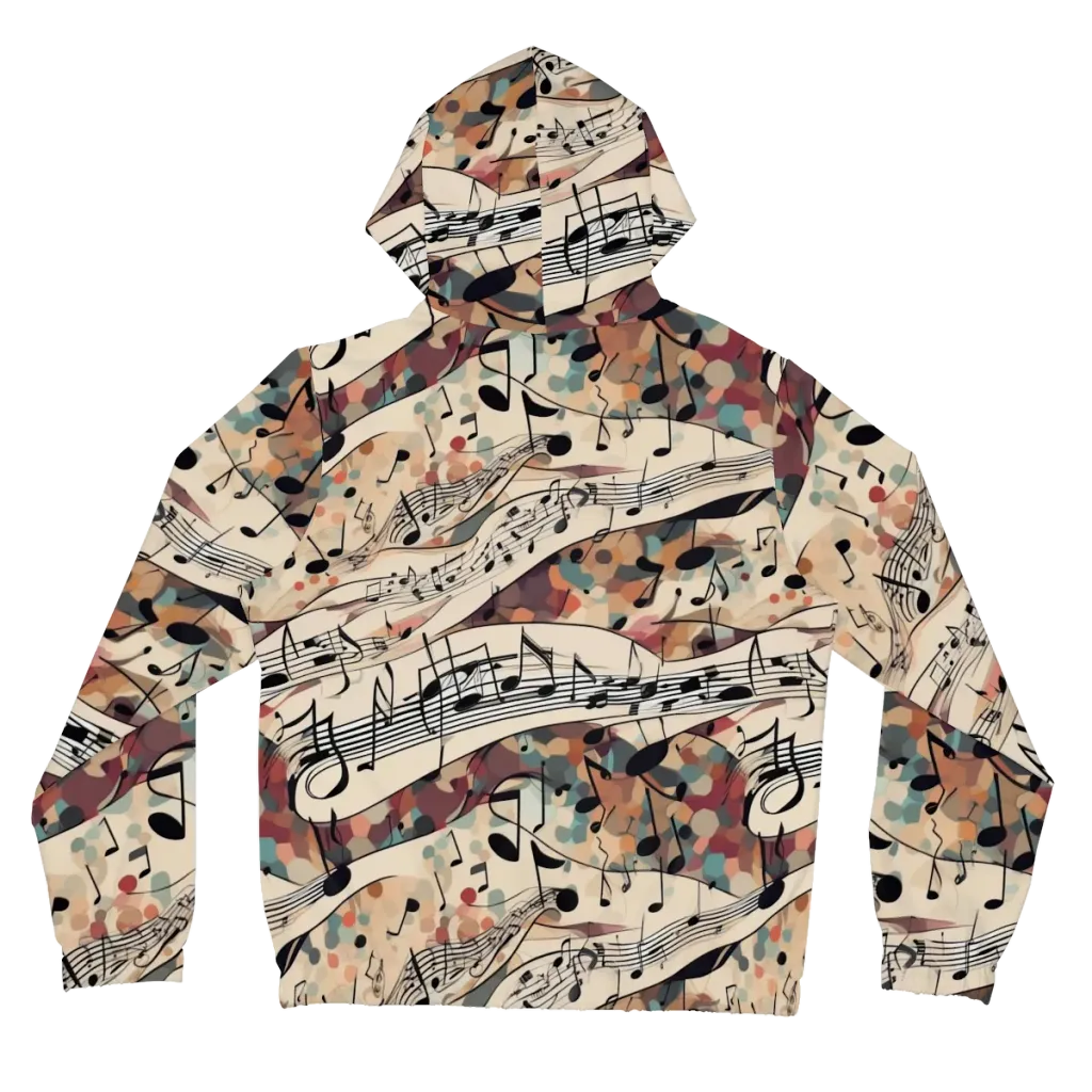 Melody Current on Women's Full-Zip Hoodie — Back
