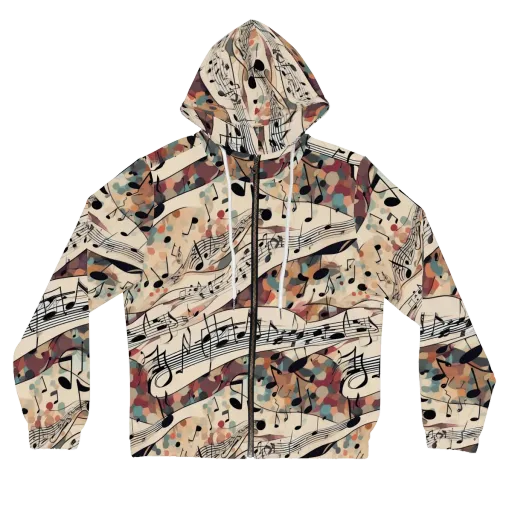 Melody Current on a Women's Full-Zip Hoodie