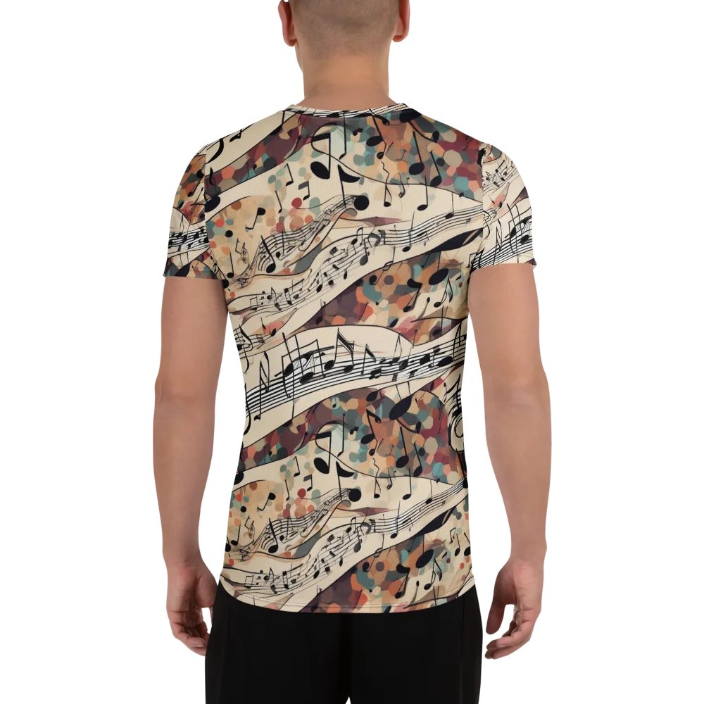 Melody Current on Men's Athletic T-Shirt — Back