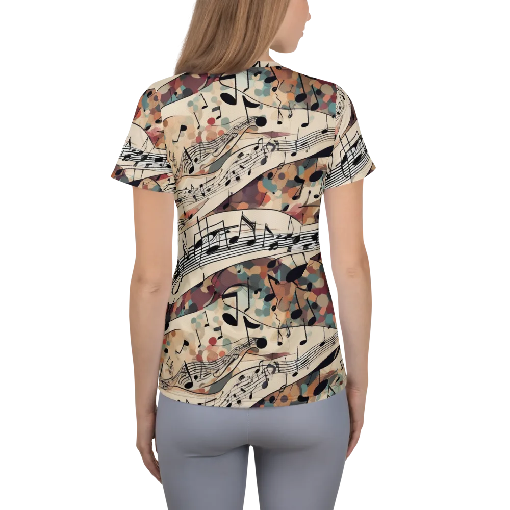 Melody Current on Women's Athletic T-Shirt — Back