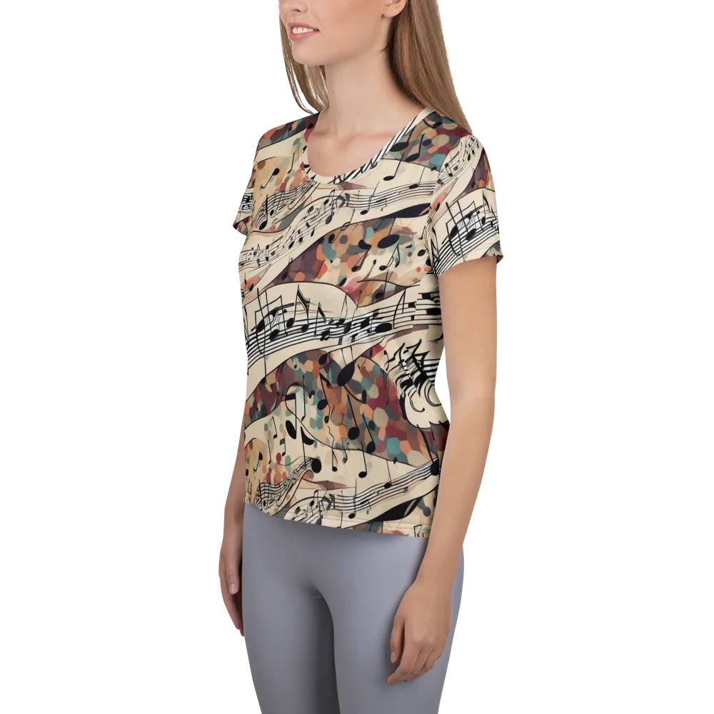 Melody Current on Women's Athletic T-Shirt — Left