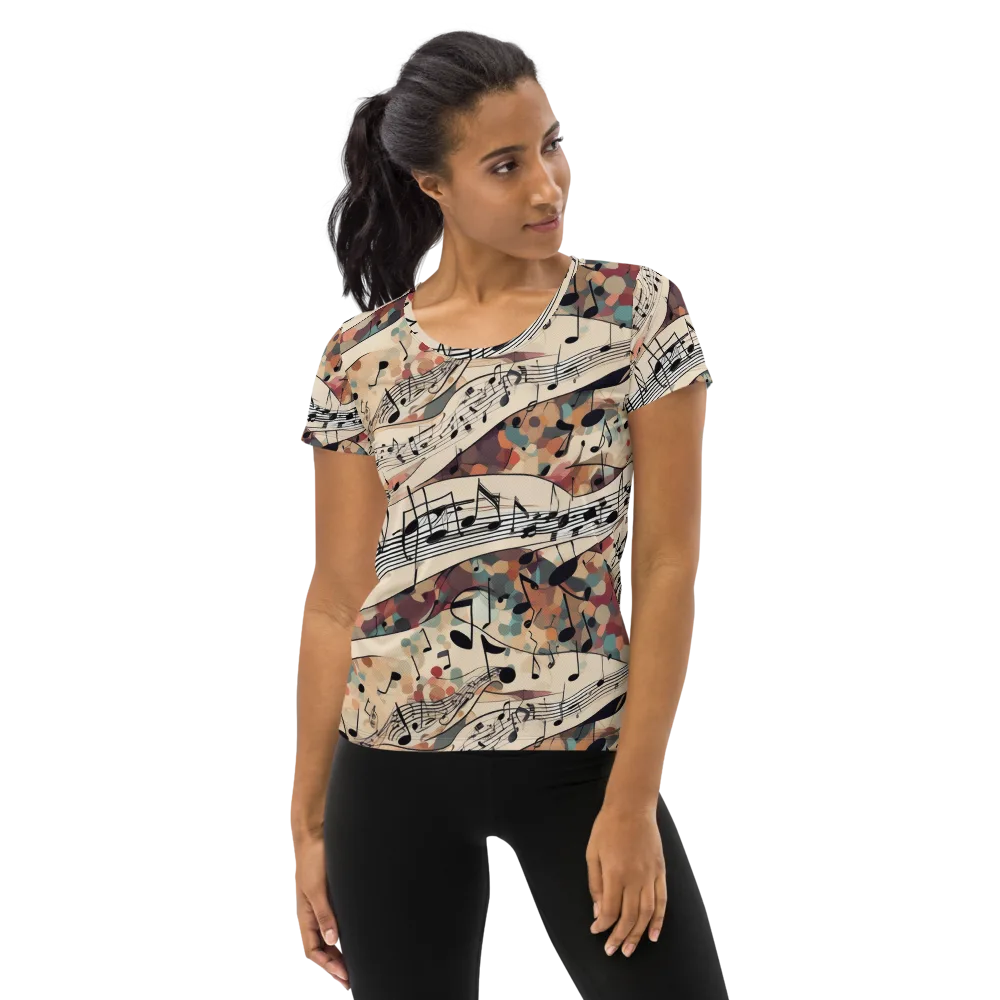 Melody Current on Women's Athletic T-Shirt — Front