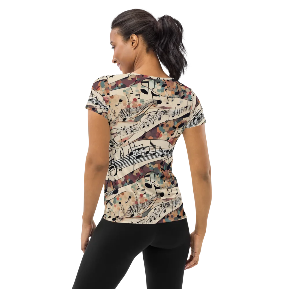 Melody Current on Women's Athletic T-Shirt — Back