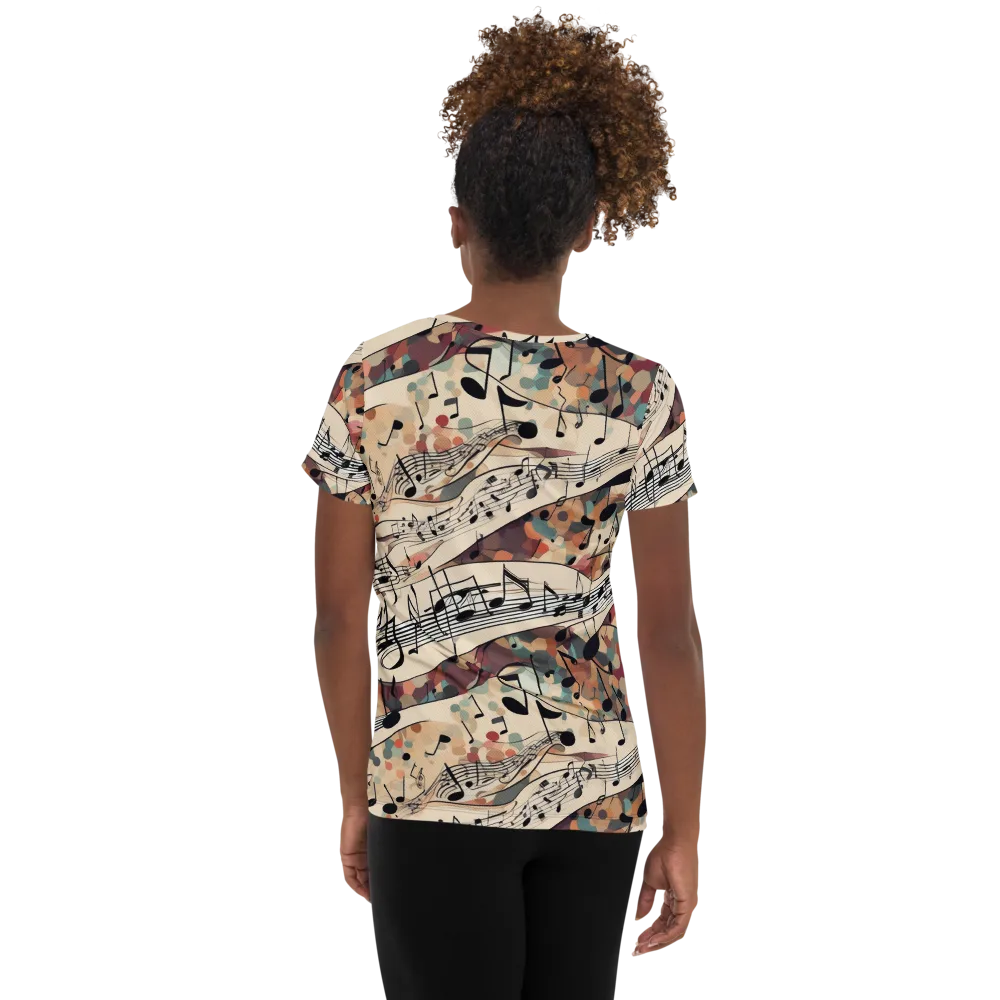Melody Current on Women's Athletic T-Shirt — Back