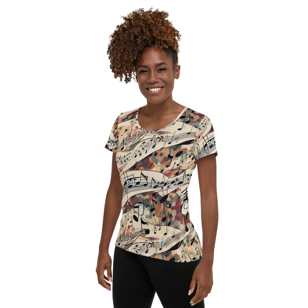 Melody Current on Women's Athletic T-Shirt — Left