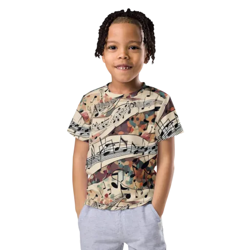 Melody Current on a Kids Crew Neck T-Shirt