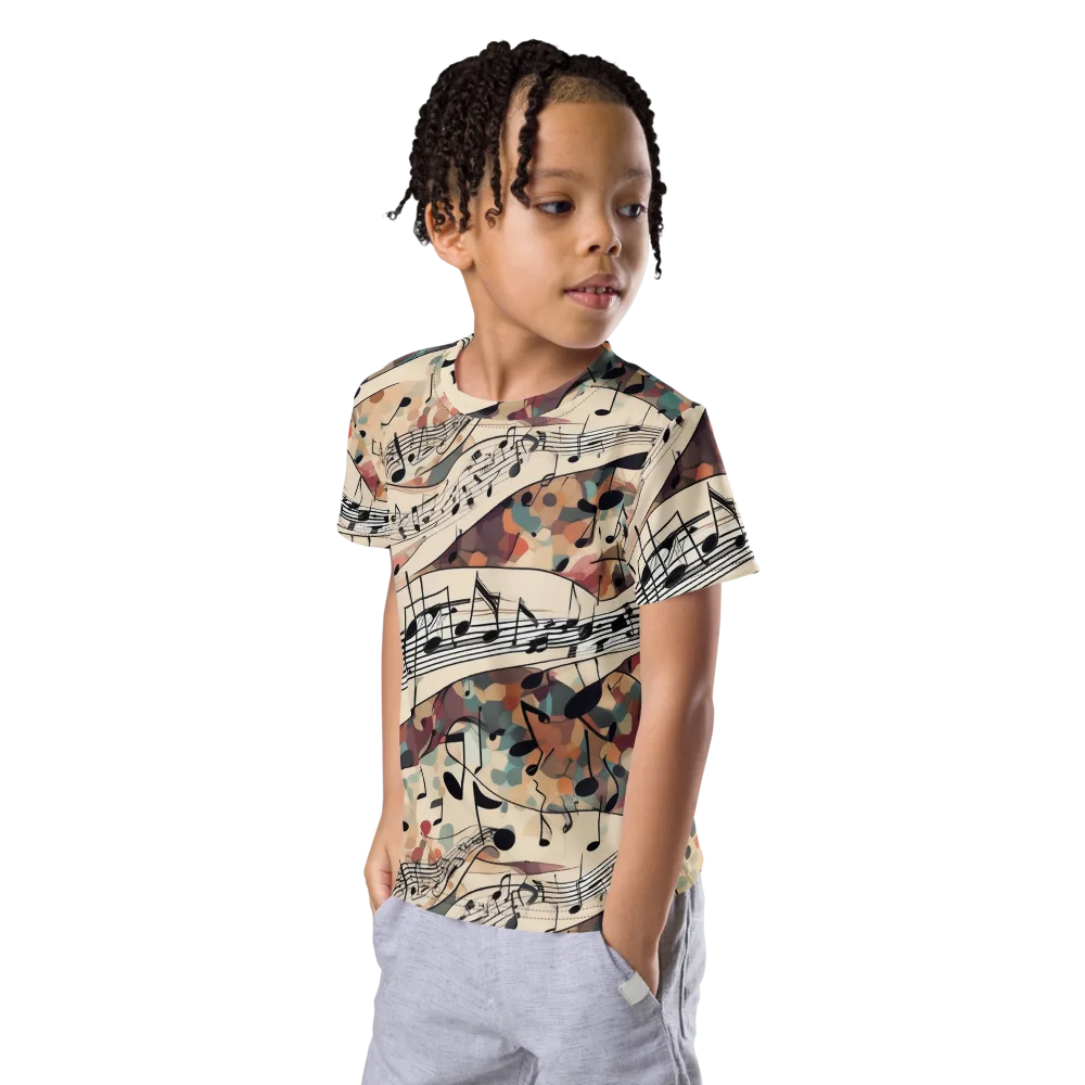 Melody Current on Kids Crew Neck T-Shirt — Left Front