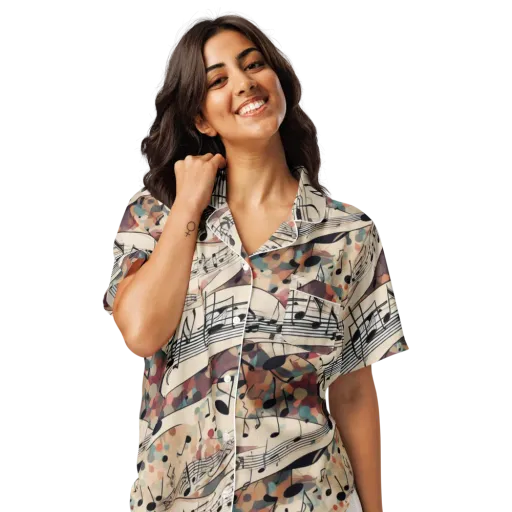 Melody Current on a Women's Short Sleeve Pajama Top