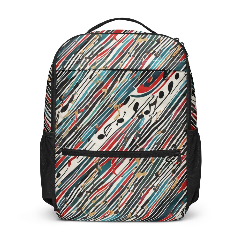 Diagonal Symphony on Utility Backpack — Front