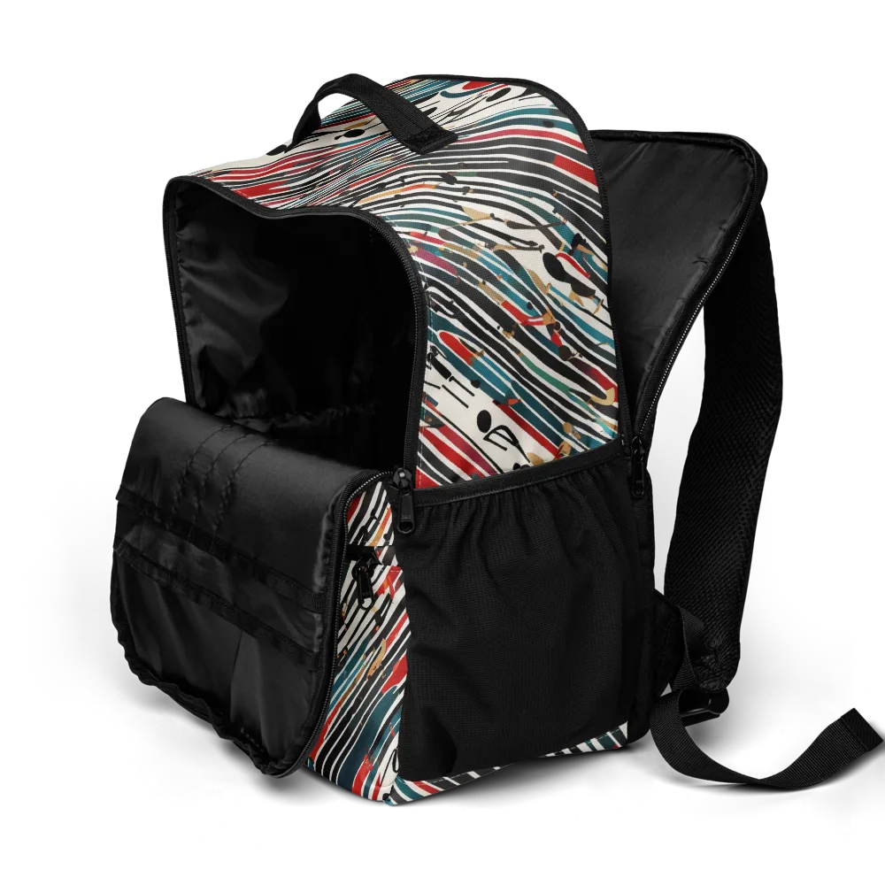 Diagonal Symphony on Utility Backpack — Product details 2