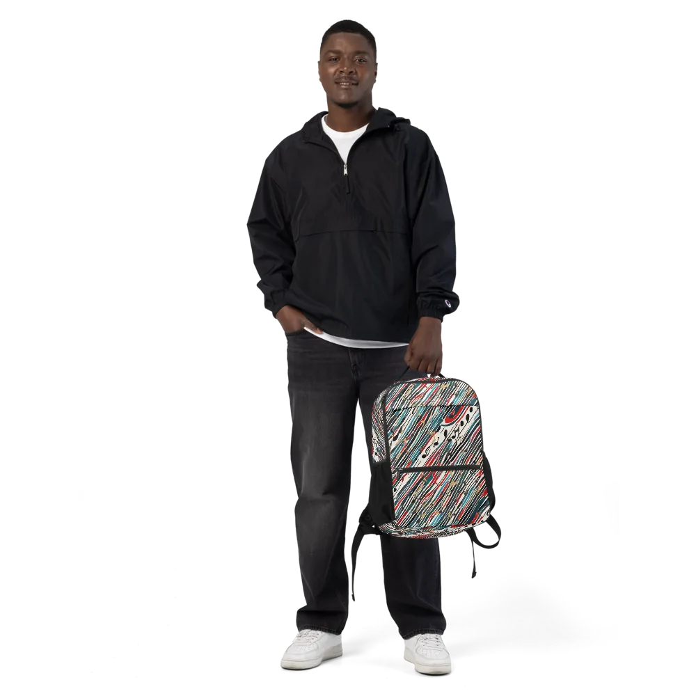 Diagonal Symphony on Utility Backpack — Front