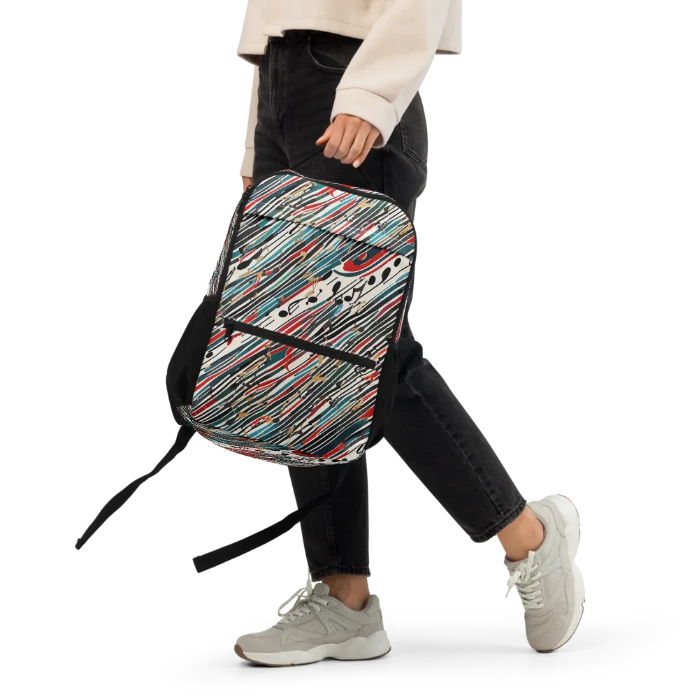 Diagonal Symphony on Utility Backpack — Front