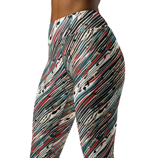 Diagonal Symphony on a Yoga Leggings