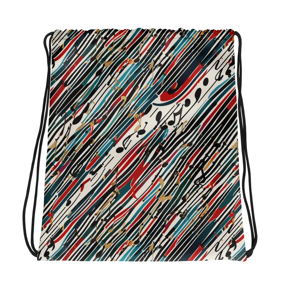 Diagonal Symphony on Drawstring Bag — Photo