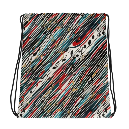 Diagonal Symphony on a Drawstring Bag