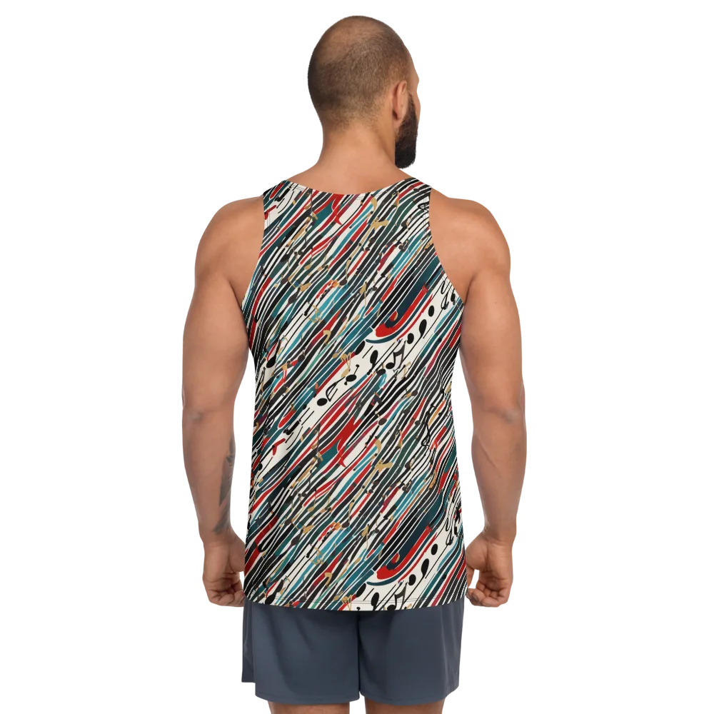 Diagonal Symphony on Men's Tank Top — Back