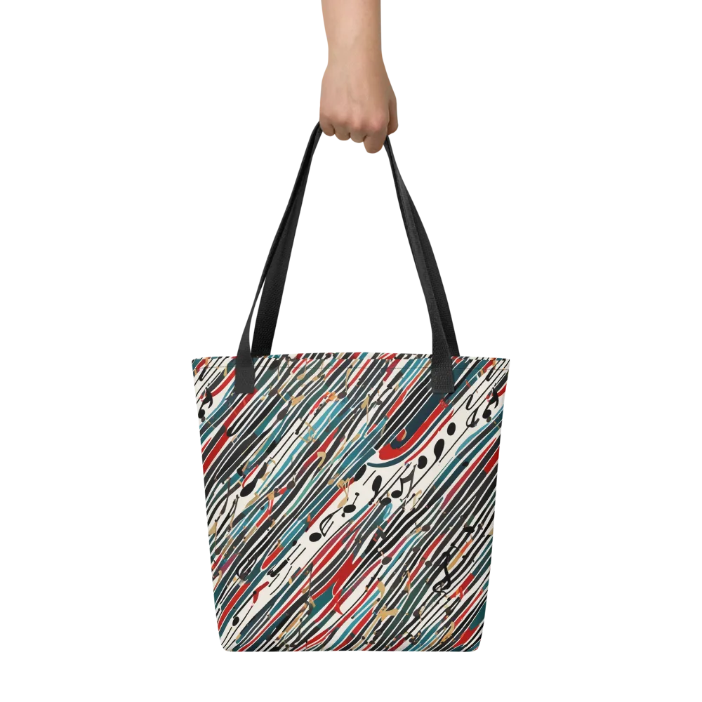 Diagonal Symphony on Tote Bag — Front