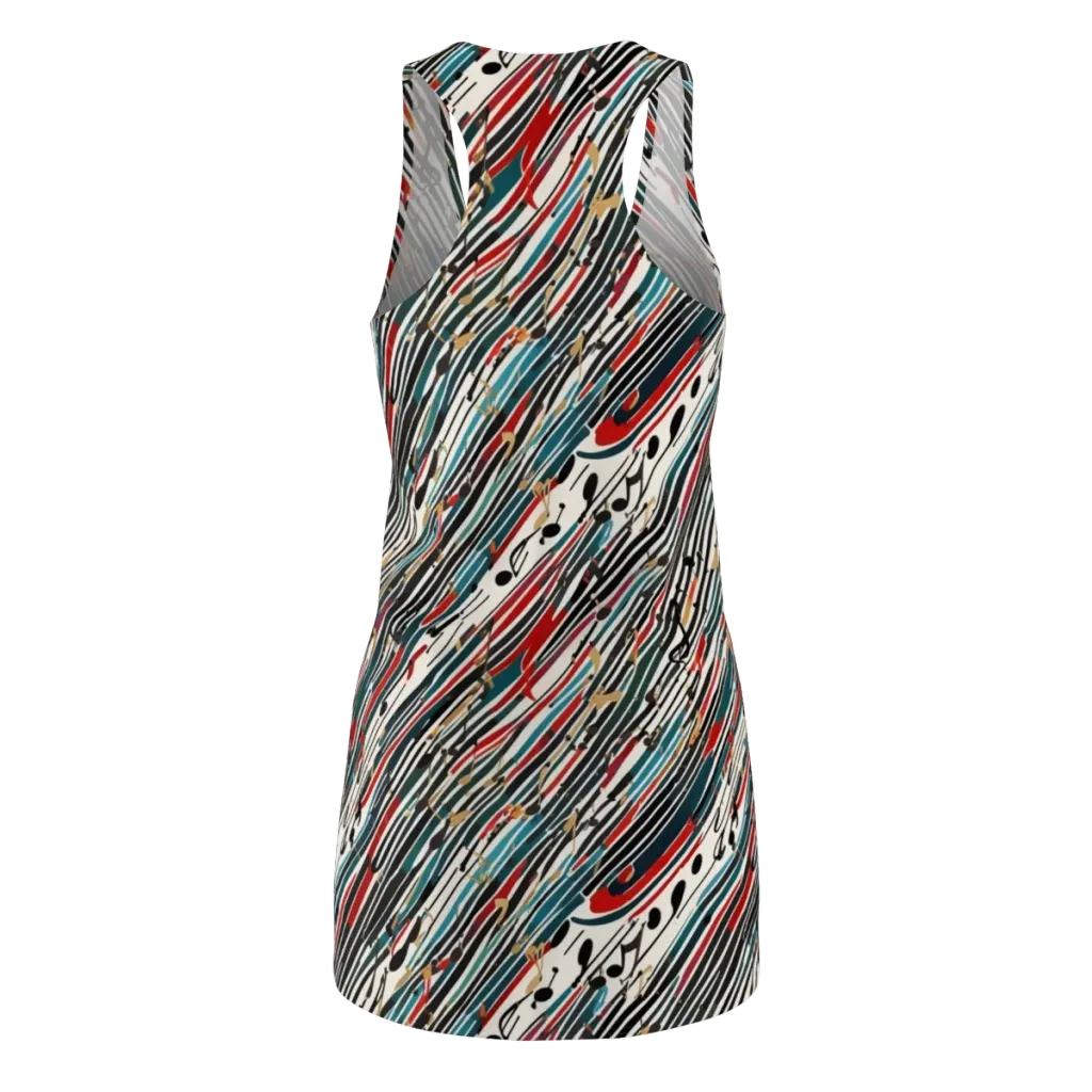 Diagonal Symphony on Racerback Dress — Back