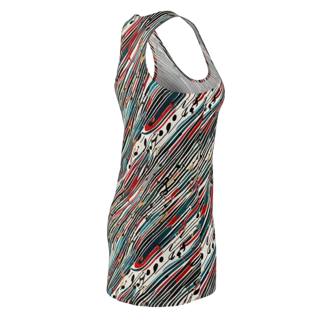 Diagonal Symphony on Racerback Dress — Back Side
