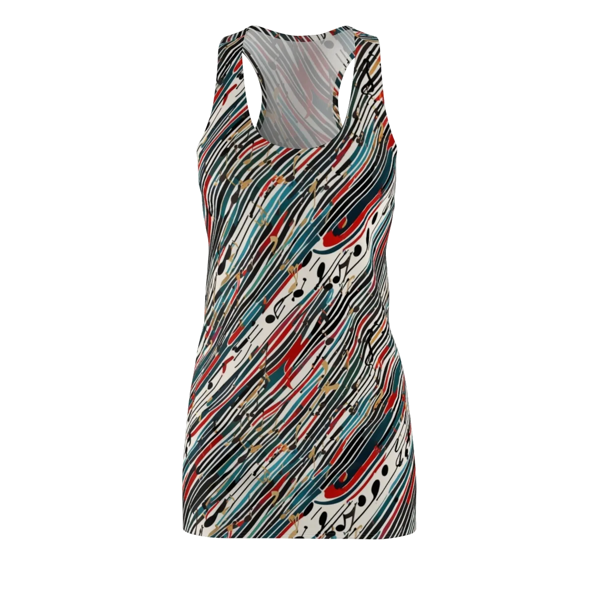 Diagonal Symphony on Racerback Dress — Front