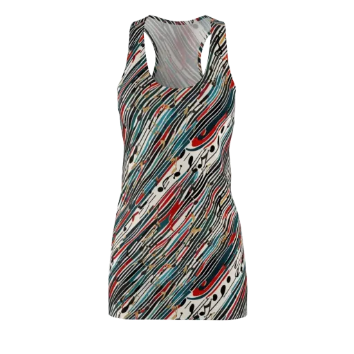 Diagonal Symphony on a Racerback Dress