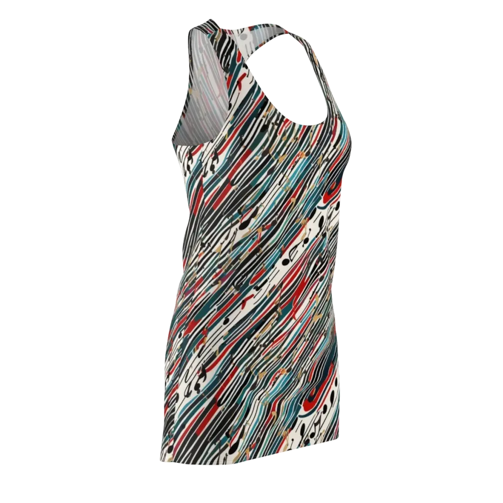Diagonal Symphony on Racerback Dress — Front Side