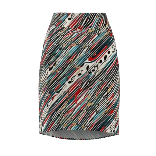 Diagonal Symphony on a Pencil Skirt