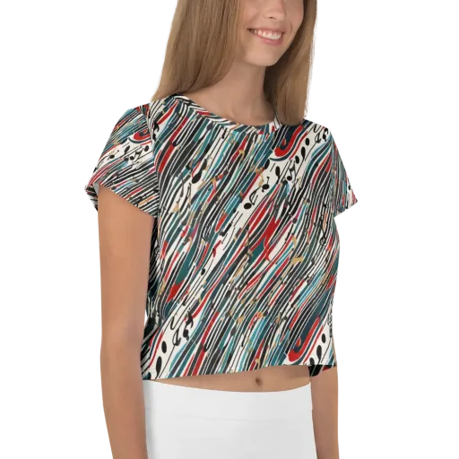 Diagonal Symphony on a Crop Tee