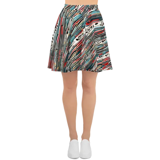 Diagonal Symphony on a Skater Skirt