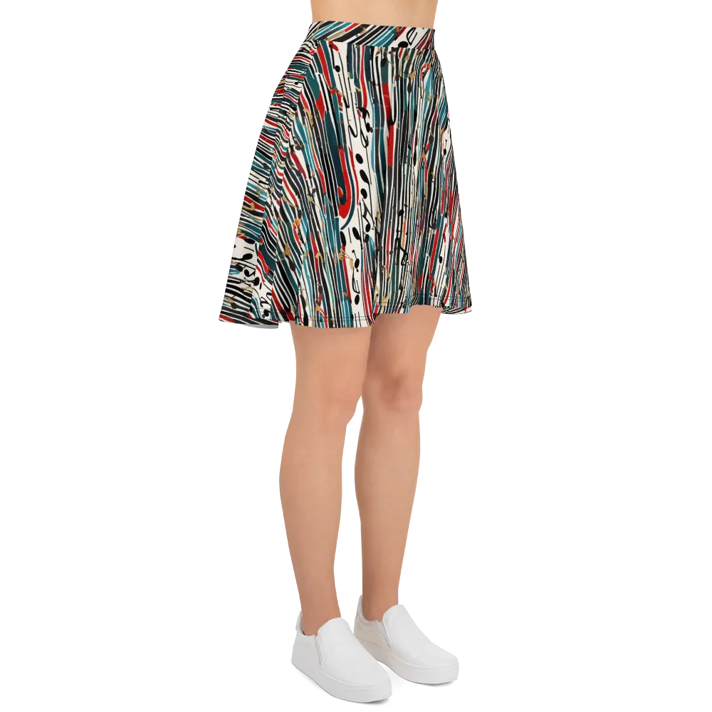 Diagonal Symphony on Skater Skirt — Right