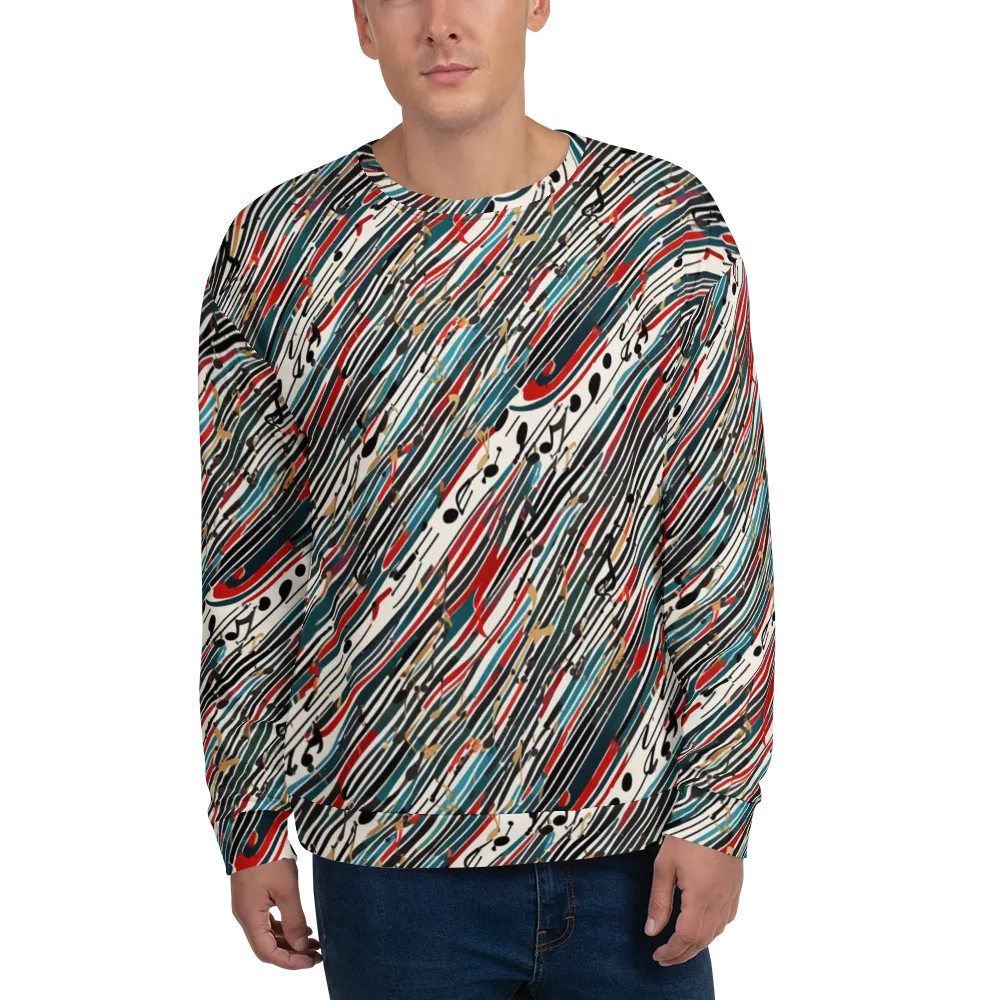 Diagonal Symphony on Sweatshirt — Front