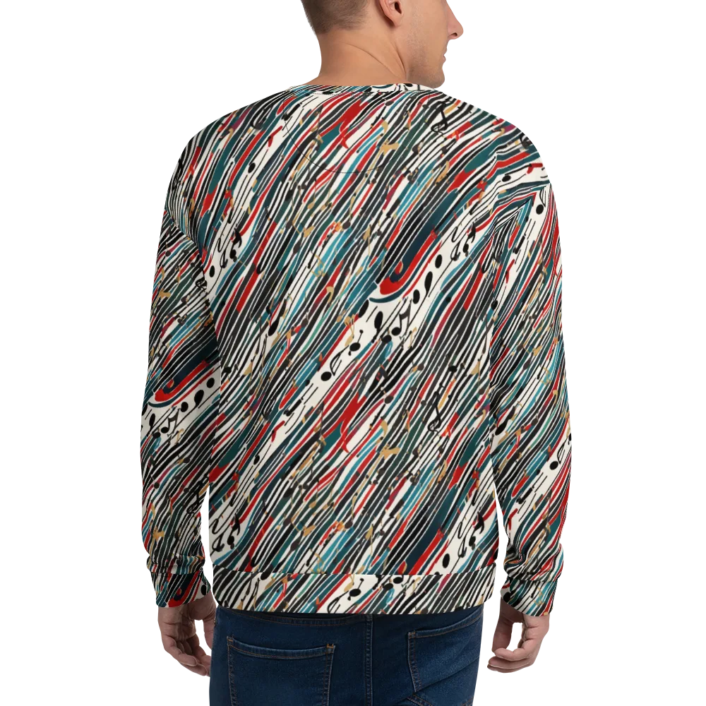 Diagonal Symphony on Sweatshirt — Back
