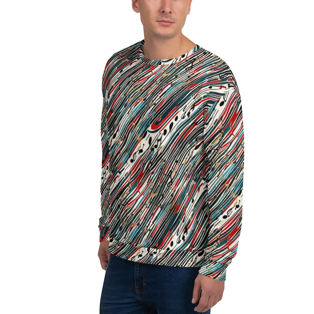 Diagonal Symphony on Sweatshirt — Left Front