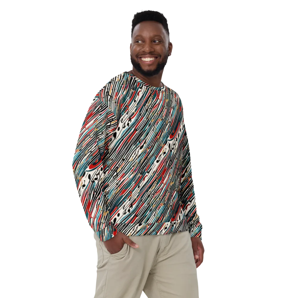 Diagonal Symphony on Sweatshirt — Front
