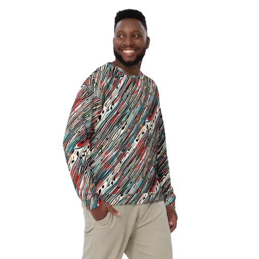 Diagonal Symphony on a Sweatshirt