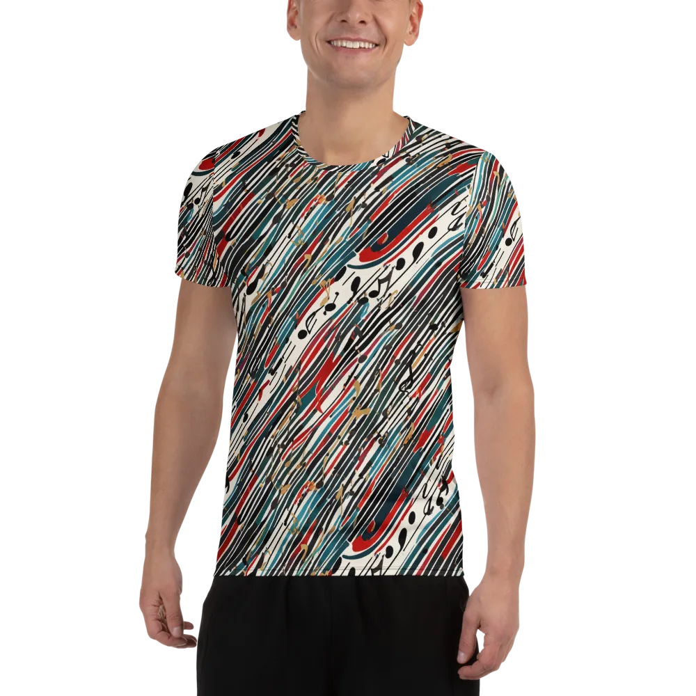 Diagonal Symphony on Men's Athletic T-Shirt — Front