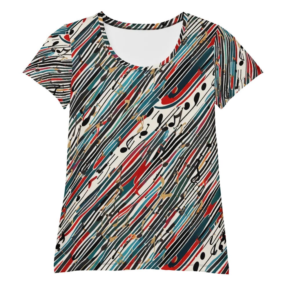 Diagonal Symphony on Women's Athletic T-Shirt — Front