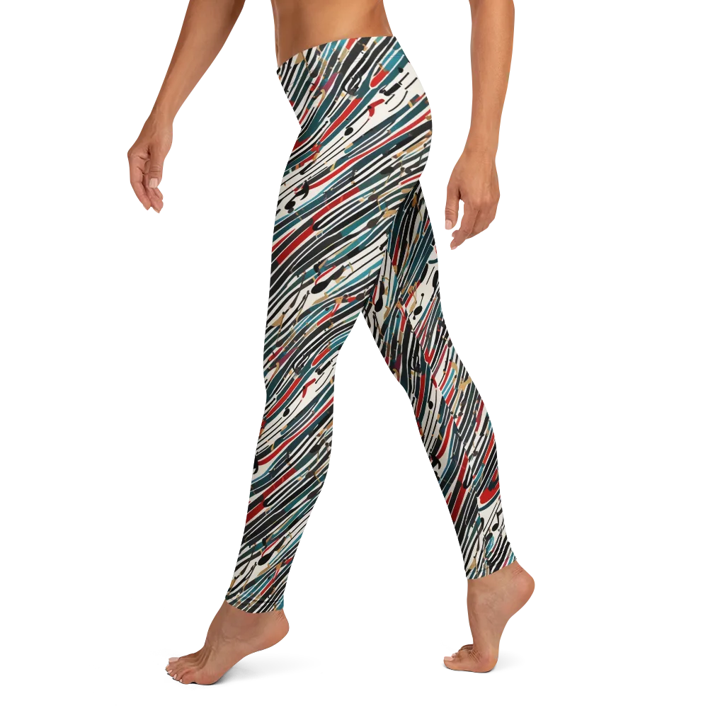 Diagonal Symphony on Leggings — Left