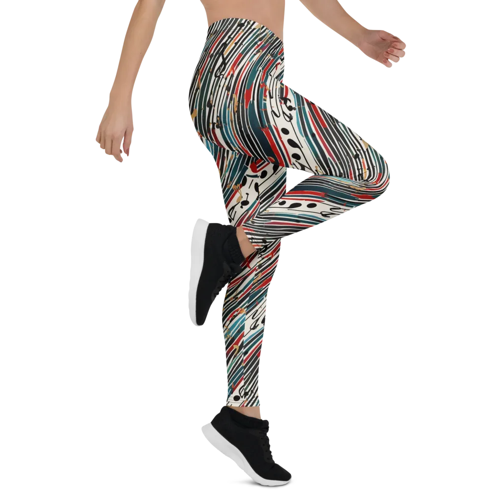 Diagonal Symphony on Leggings — Right