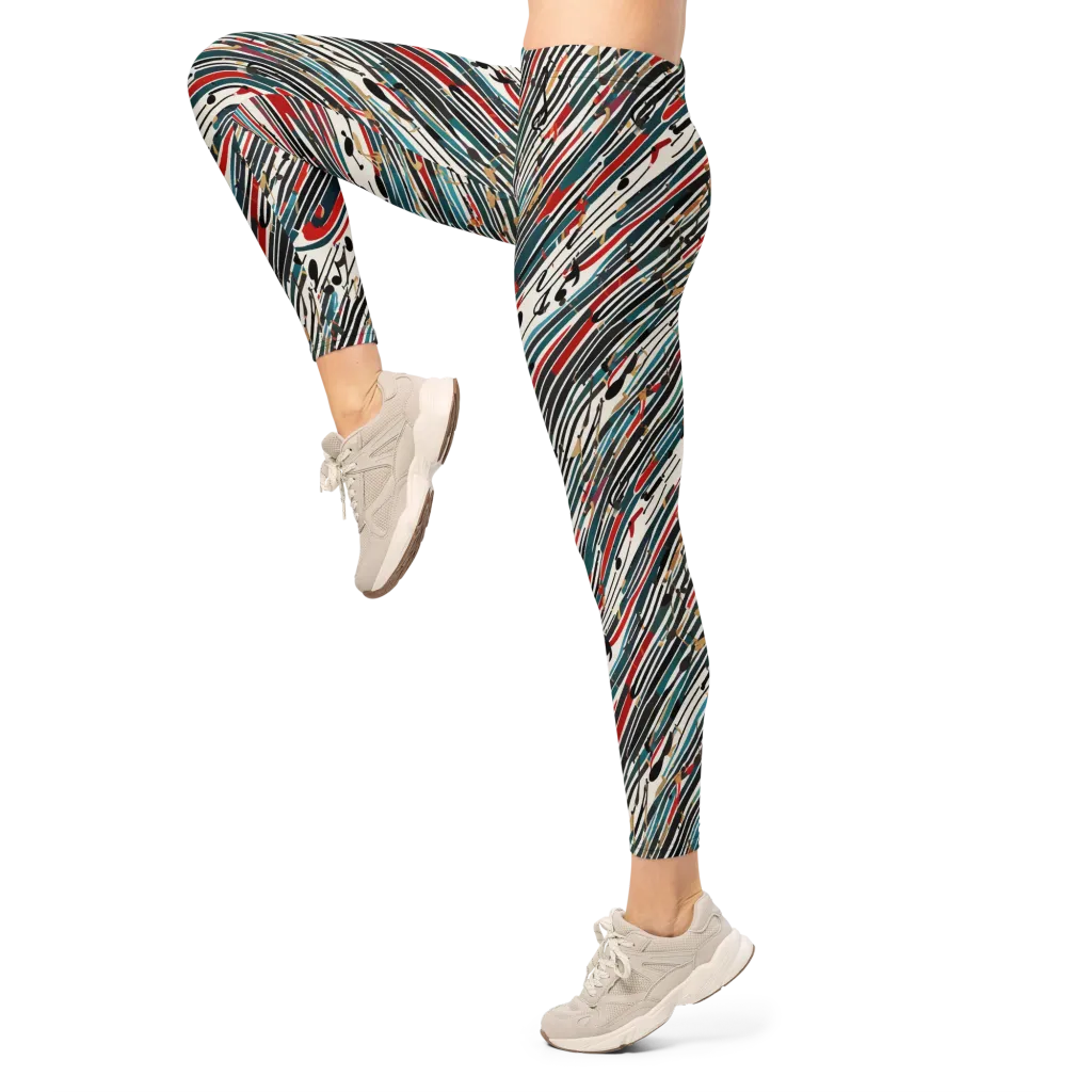 Diagonal Symphony on Leggings — Left